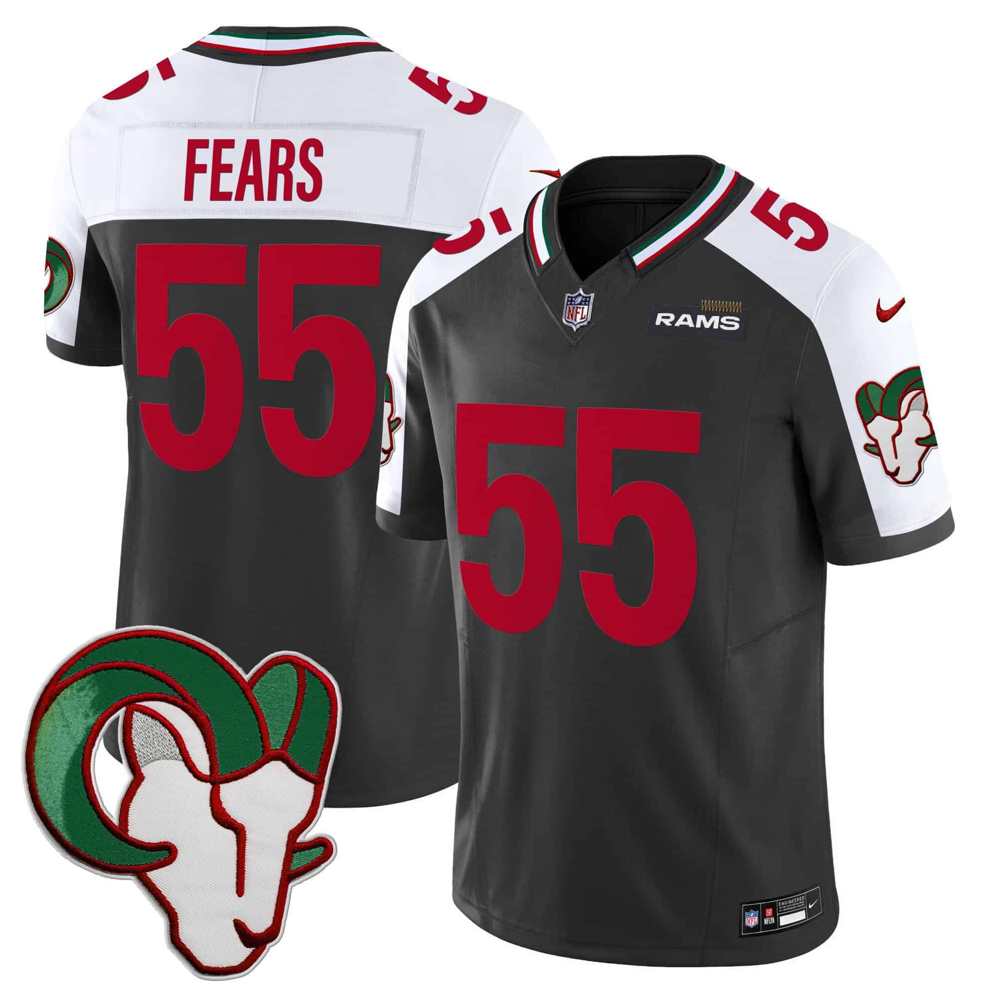 Men Los Angeles Rams #55 Fears Black 2024 Nike Mexico Vapor Limited NFL Jersey style 1->indianapolis colts->NFL Jersey